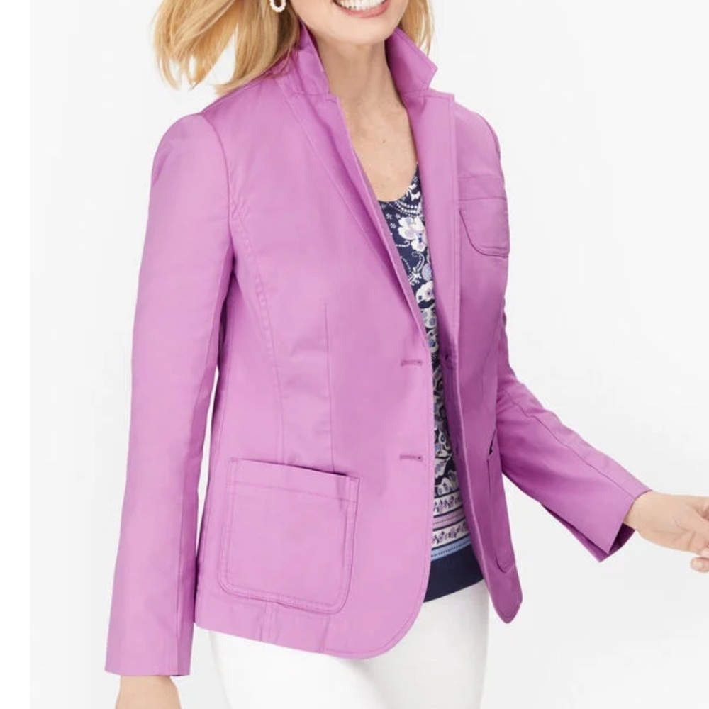 Talbots Weekend Blazer Violet Purple Plus Size 16 S1